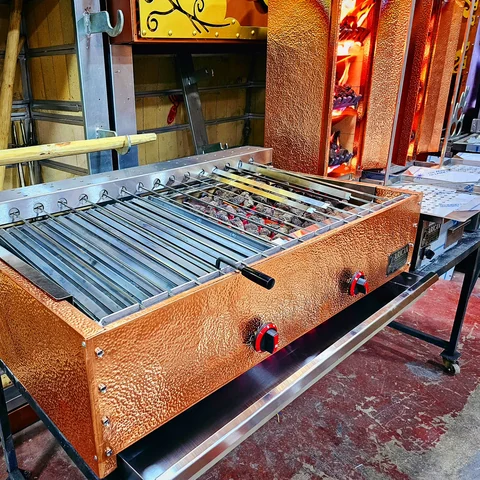 شواية بأسياخ دوارة · كسوة نحاسية, دوران بمحرك — AG-449 — منظر المنتج 4