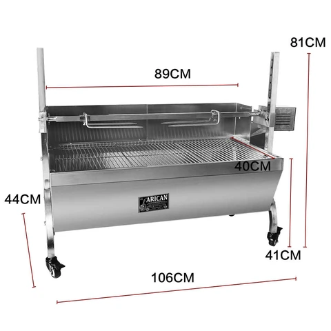 Asador portátil de cordero de acero inoxidable · Un espetón — AG-327 — Vista del producto 2