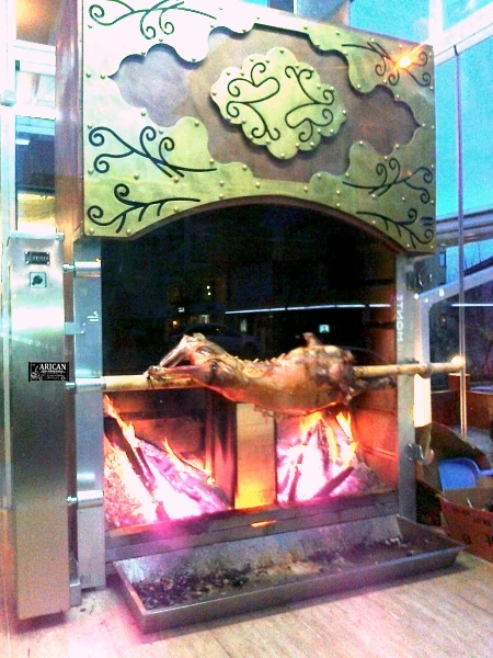 Lamb rotisserie machine · Motorised rotation, Three spits — AG-134 — Product view 1
