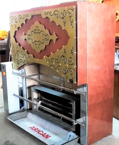 Gas & lava rock lamb rotisserie · Two spits — AG-023 — Product view 2