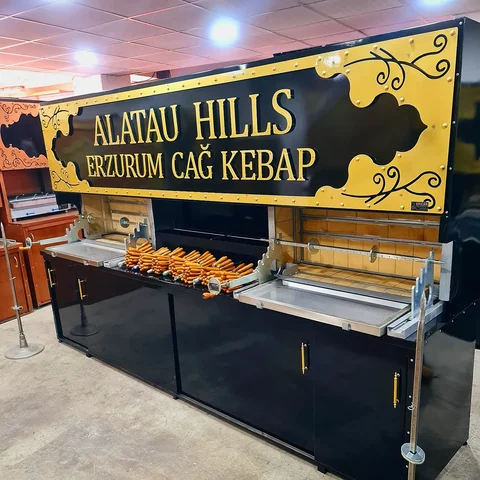 Máquinas de cağ kebab a leña · Metal negro · 300 cm — AG-323 — Vista del producto 4