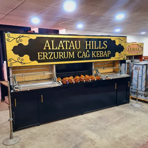 Wood-fired cağ kebab machines · Black metal · 300 cm — AG-323 · 5