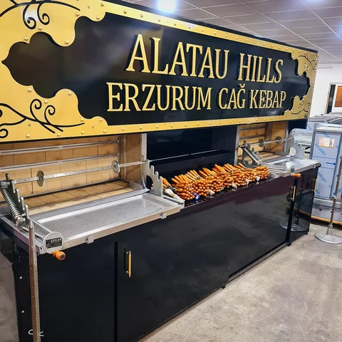 Máquinas de cağ kebab a leña · Metal negro · 300 cm — AG-323 — Vista del producto 3