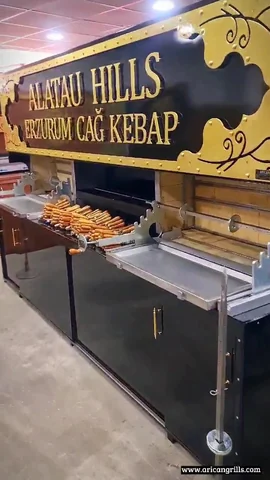 Máquinas de cağ kebab a leña · Metal negro · 300 cm — AG-323 — Vista del producto 2