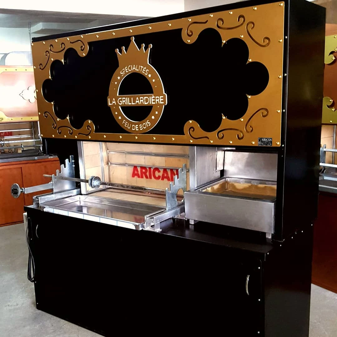 Máquinas de cağ kebab a leña · Metal negro · Ejemplos de diseños a medida — AG-162 · 1