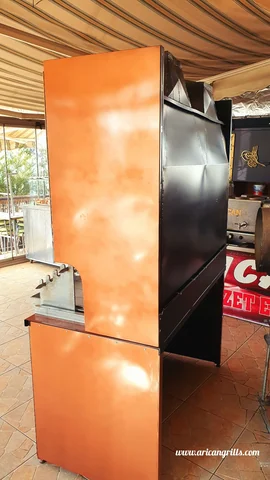 Wood-fired cağ kebab machines · Copper-look finish · 150 cm — AG-017 · 6