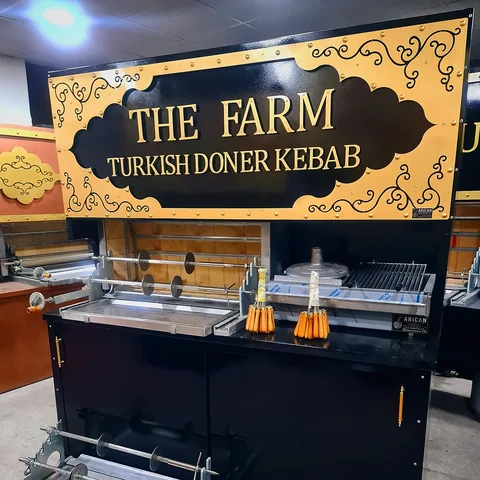Wood-fired cağ kebab machines · Black metal · 200 cm — AG-147 · 7