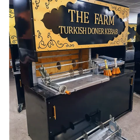 Wood-fired cağ kebab machines · Black metal · 200 cm — AG-147 · 5