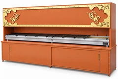 Parrilla de carbón para kebab con campana decorativa y mueble inferior · 350 cm