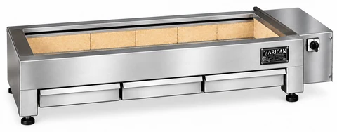 Holzkohle-Kebabgrill mit integriertem Luftgebläse · 150 cm