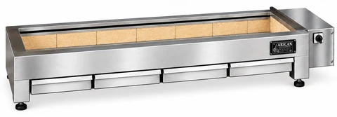 Holzkohle-Kebabgrill mit integriertem Luftgebläse · 200 cm