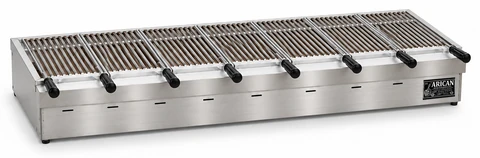 Holzkohle-Kebabgrill als Tischgerät aus Edelstahl · 175 cm