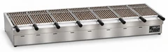 Parrilla de carbón para kebab de sobremesa en acero inoxidable · 200 cm