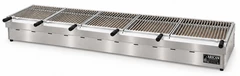 Parrilla de carbón para kebab de sobremesa en acero inoxidable · 250 cm