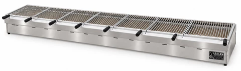 Holzkohle-Kebabgrill als Tischgerät aus Edelstahl · 350 cm
