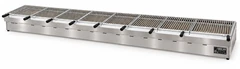 Parrilla de carbón para kebab de sobremesa en acero inoxidable · 400 cm