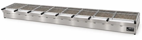 Holzkohle-Kebabgrill als Tischgerät aus Edelstahl · 400 cm