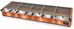 Parrilla de carbón para kebab de sobremesa en cobre · 125 cm