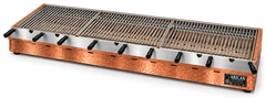 Parrilla de carbón para kebab de sobremesa en cobre · 150 cm