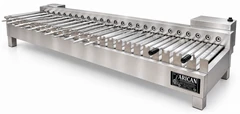 Parrilla de carbón para kebab con giro automático de brochetas · 125 cm