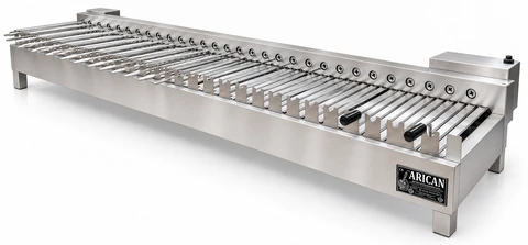 Holzkohle-Kebabgrill mit automatischem Spießantrieb · 200 cm