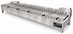 Parrilla de carbón para kebab con giro automático de brochetas · 300 cm