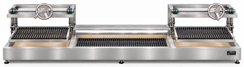 Holzkohle-Kebabgrill mit höhenverstellbarem Grillrost · 350 cm
