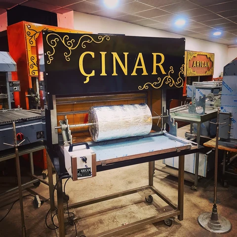 أفران كباب جاغ المحمولة · معدن أسود · 125 cm