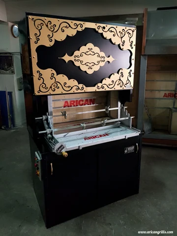 Máquinas de cağ kebab a leña · Metal negro · 125 cm — AG-115 — Vista del producto 2