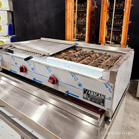 Parrilla de kebab a gas y piedra volcánica — AG-416 — Vista del producto 3