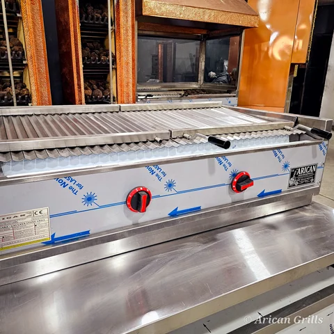 Parrilla de kebab a gas y piedra volcánica — AG-416 — Vista del producto 4