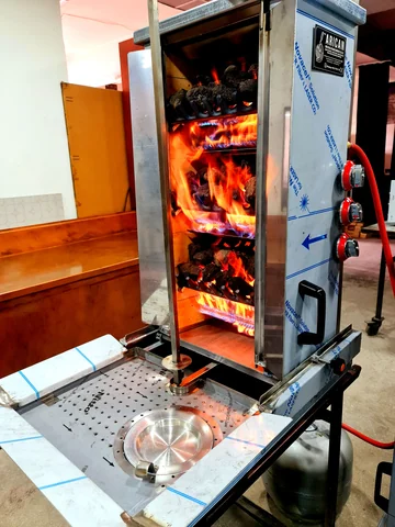 Machine à kebab à gaz et pierre de lave — AG-298 — Vue du produit 4