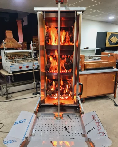Gas & lava rock doner machine — AG-086 — Product view 4