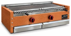 Parrilla de gas con piedra volcánica de sobremesa revestida de cobre · 100 cm