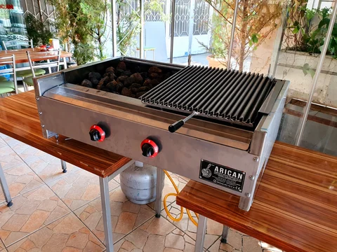 Parrilla de kebab a gas y piedra volcánica · 100 cm — AG-282 — Vista del producto 4