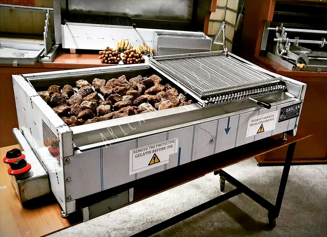 Parrilla de kebab a gas y piedra volcánica — AG-139 — Vista del producto 1