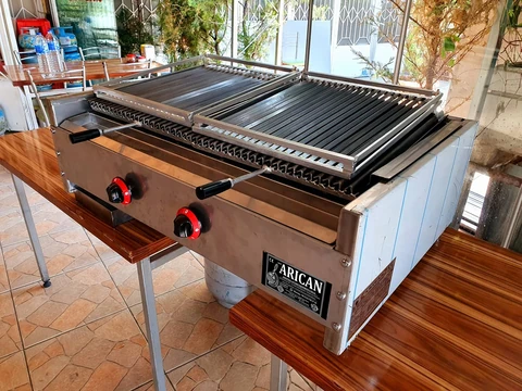 Parrilla de kebab a gas y piedra volcánica — AG-349 — Vista del producto 2