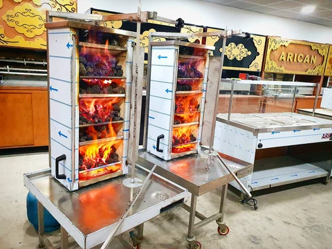 Máquina de kebab a gas y piedra volcánica — AG-354 — Vista del producto 2