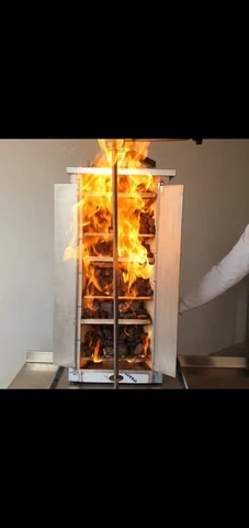 Máquina de kebab a gas y piedra volcánica — AG-185 — Vista del producto 2