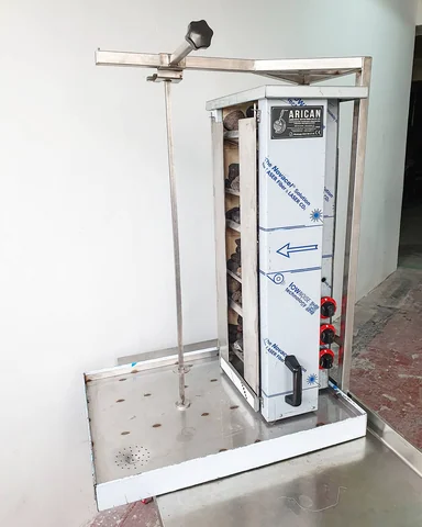 Máquina de kebab a gas y piedra volcánica — AG-185 — Vista del producto 4