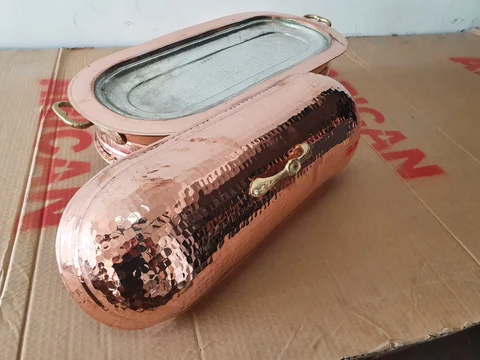 طبق تقديم نحاسي مسخّن · كسوة نحاسية — AG-280 — منظر المنتج 3