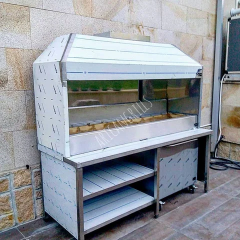 Holzbefeuerte Cağ-Kebab-Grills · Schwarzes Metall · Individuelle Designbeispiele — AG-039 · 7