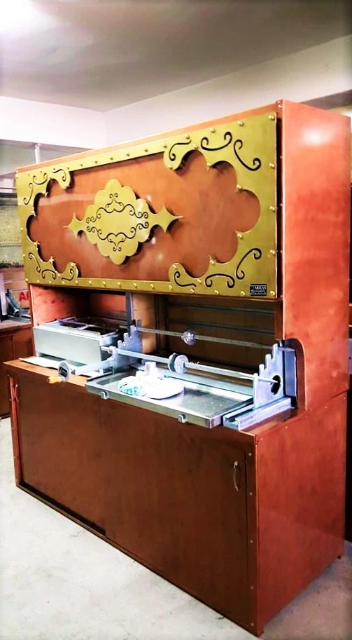 Máquinas de cağ kebab a leña · Acabado de aspecto cobrizo · Ejemplos de diseños a medida — AG-123 · 1