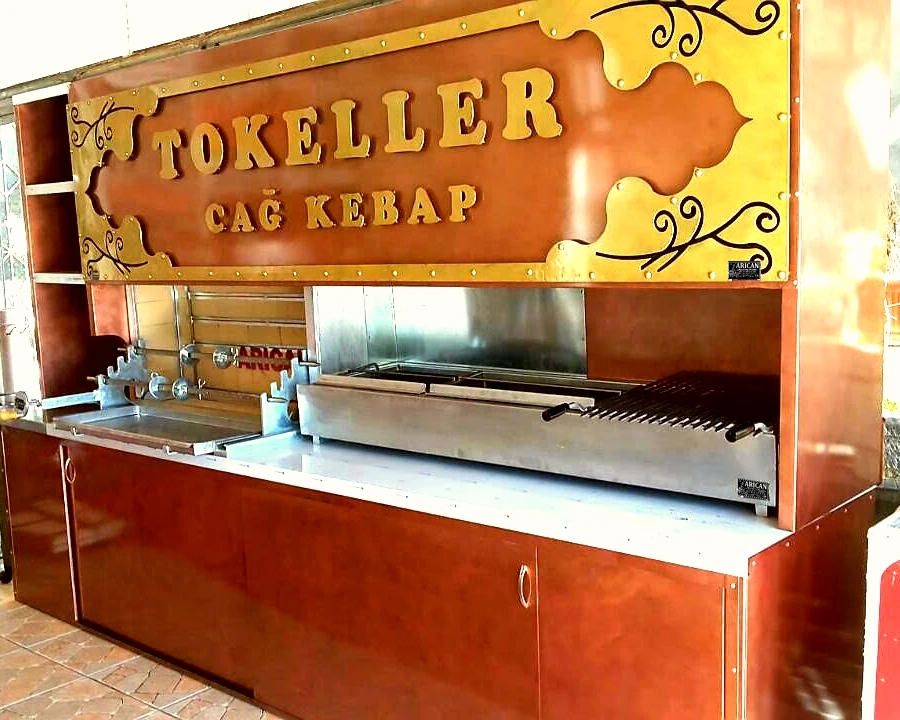 Máquinas de cağ kebab a leña · Acabado de aspecto cobrizo · Ejemplos de diseños a medida — AG-010 · 1