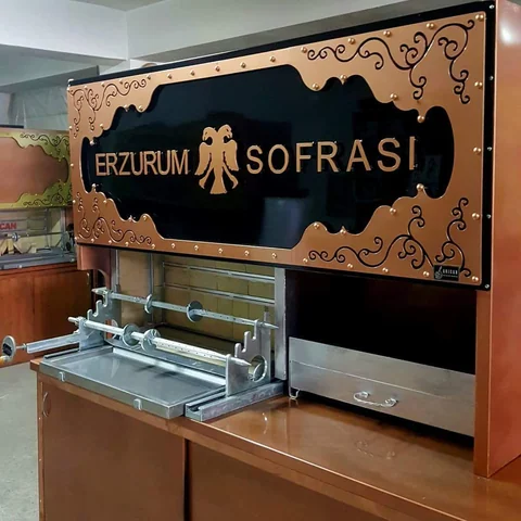Máquinas de cağ kebab a leña · Acabado de aspecto cobrizo · Ejemplos de diseños a medida — AG-102 — Vista del producto 2