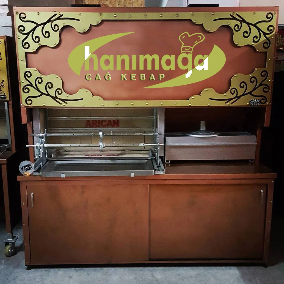Máquinas de cağ kebab a leña · Acabado de aspecto cobrizo · Ejemplos de diseños a medida — AG-148 · 1