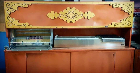 Máquinas de cağ kebab a leña · Acabado de aspecto cobrizo · Ejemplos de diseños a medida — AG-014 — Vista del producto 2