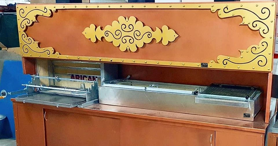 Máquinas de cağ kebab a leña · Acabado de aspecto cobrizo · Ejemplos de diseños a medida — AG-014 · 1