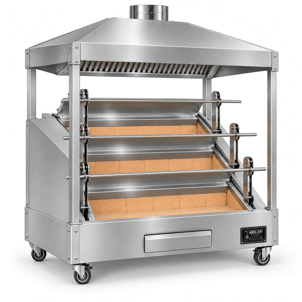 Hähnchengrill mit Haube · 3 Spieße